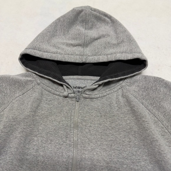 Wrangler Riggs Workwear Gray Full Zip Thermal Hood Jacket Heavyweight Mens Large - Picture 4 of 16
